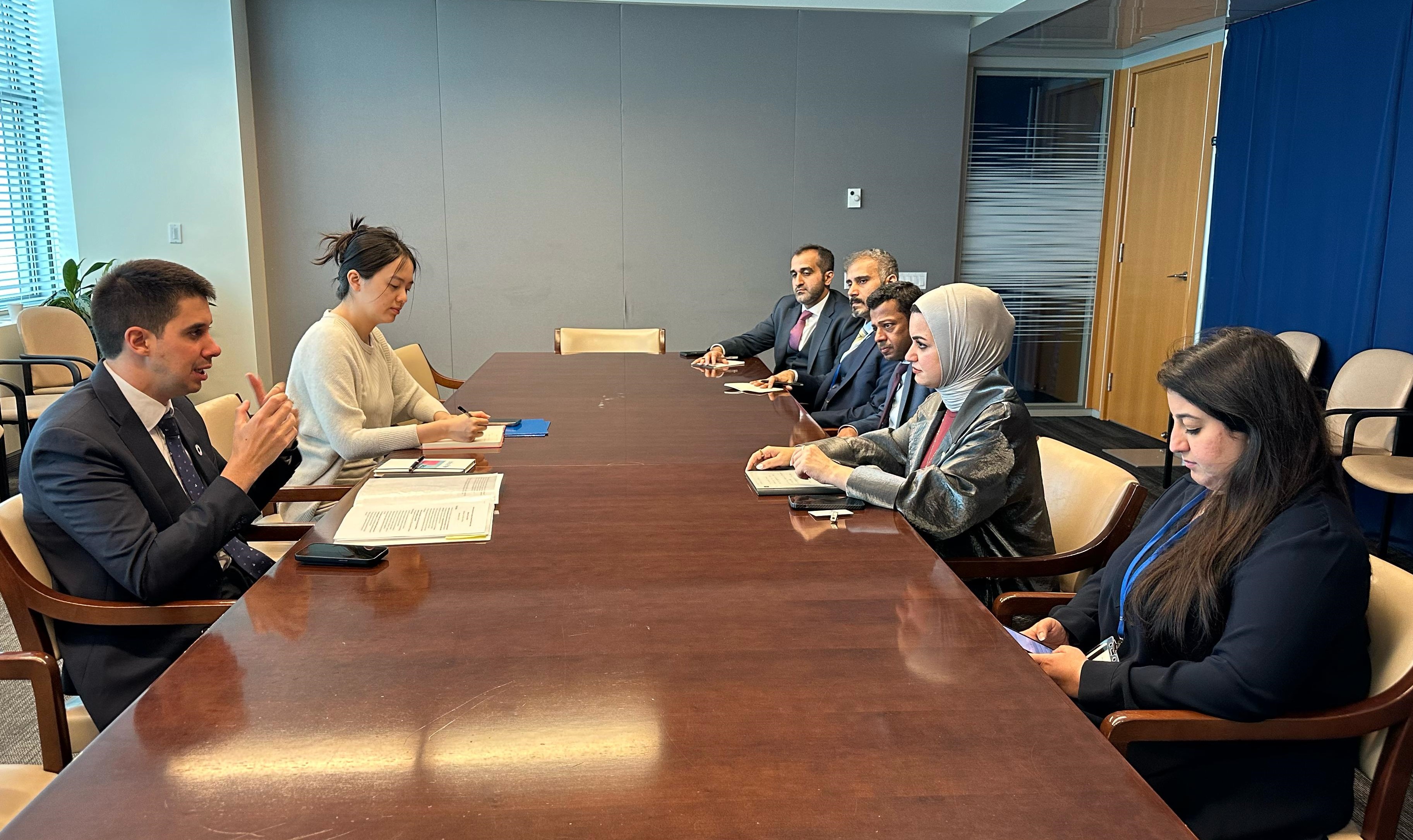 وزيرة شؤون الشباب تبحث تعزيز التعاون مع مساعد الأمين العام للأمم المتحدة لشؤون الشباب