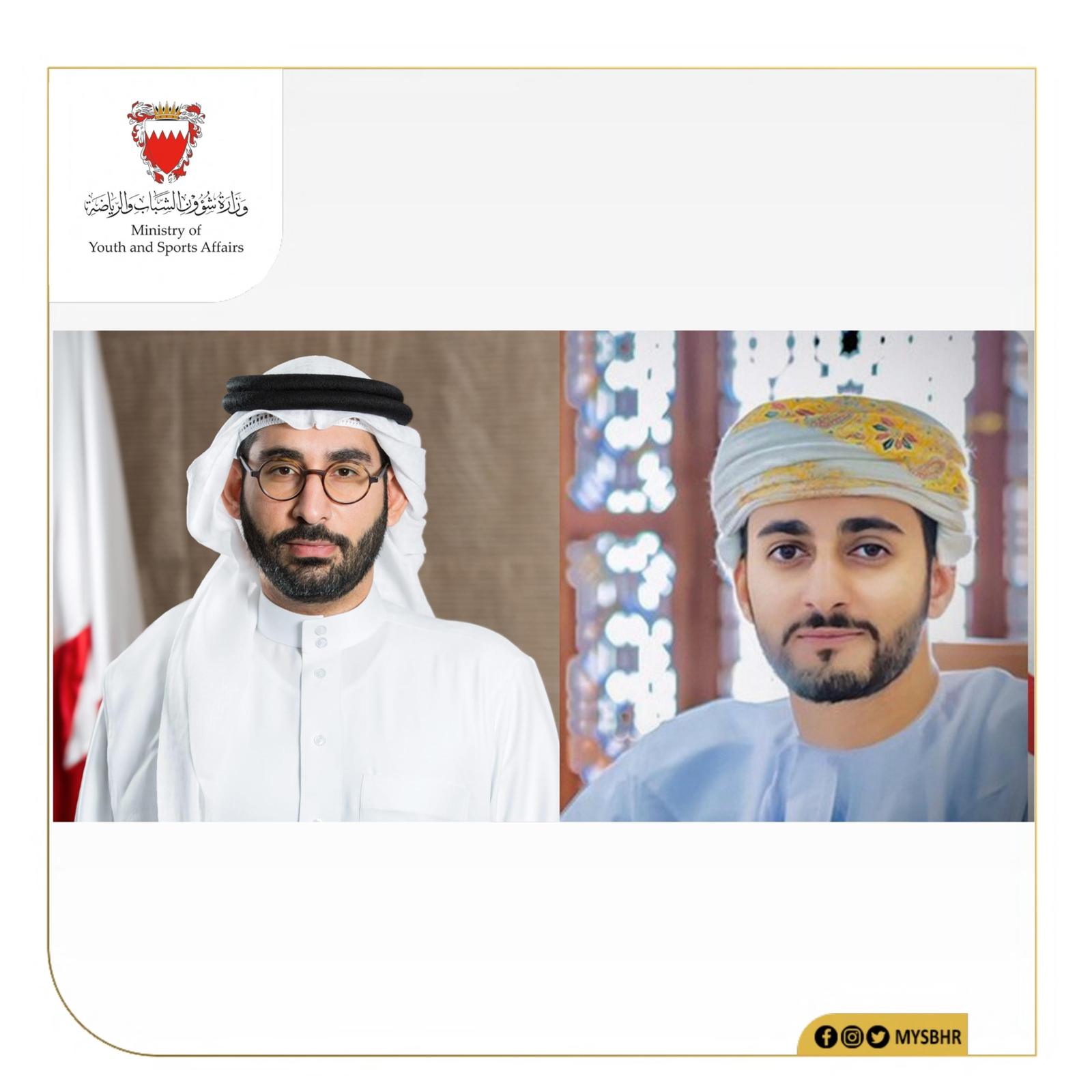 المؤيد يبحث مع وزير الثقافة والرياضة والشباب بسلطنة عمان التعاون الشبابي والرياضي