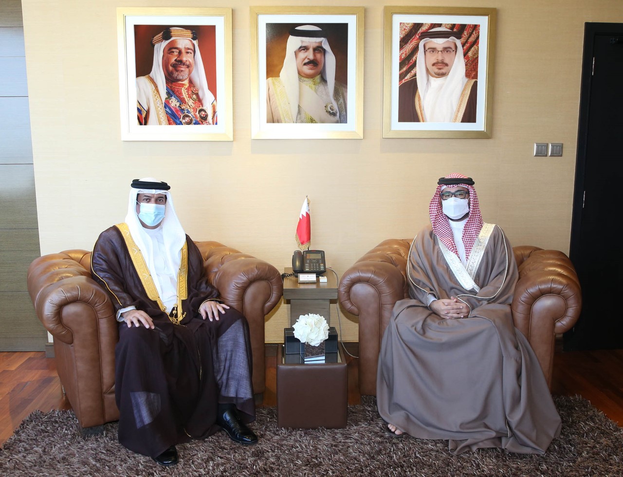 المؤيد يستقبل سفير البحرين لدى بلجيكا