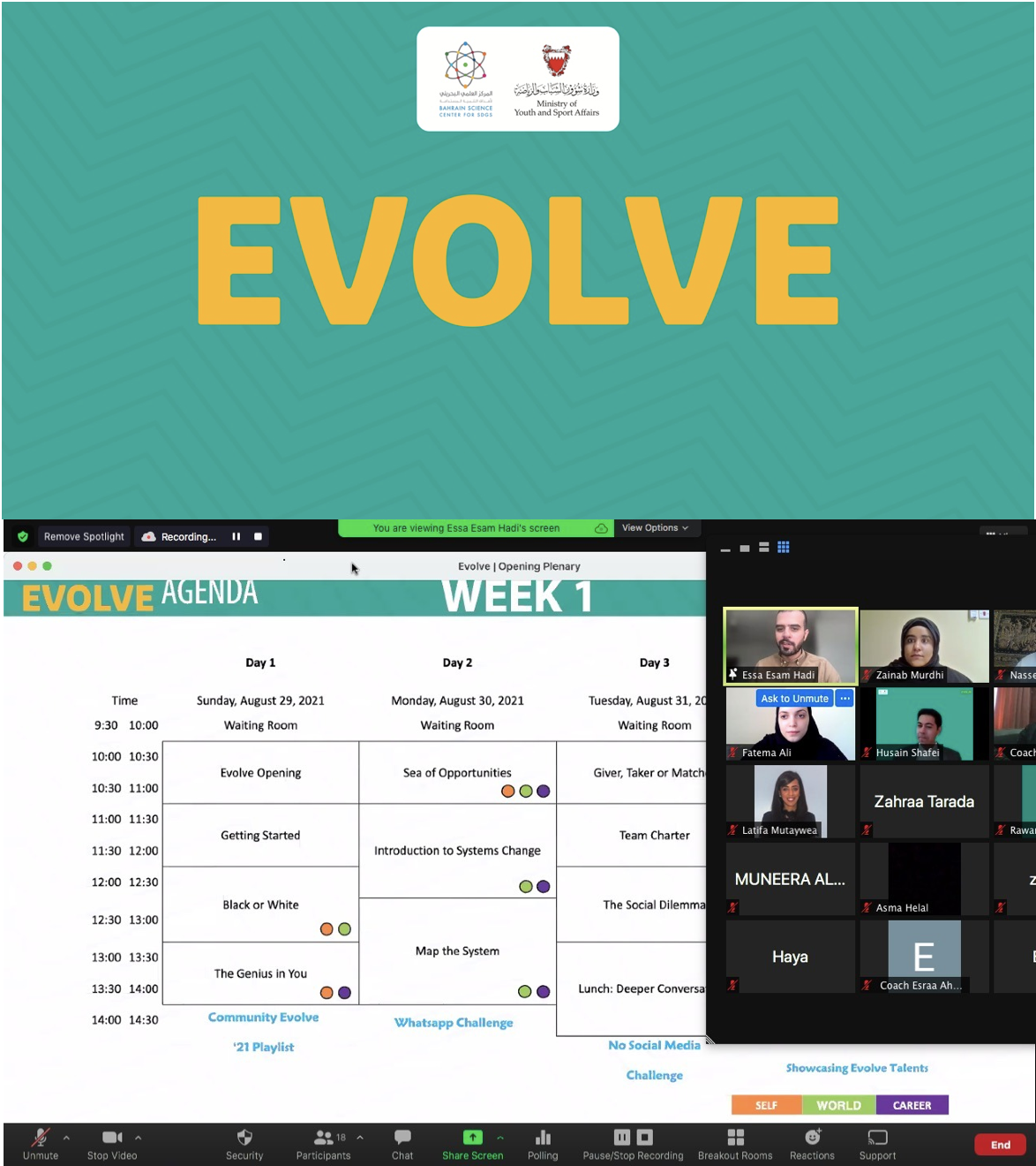 المركز العلمي البحريني يطلق البرنامج التدريبي " EVOLVE"ضمن مشروع ريادة الأعمال الاجتماعية